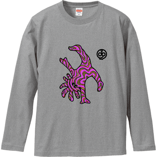 Dance Garbage パープルイエロー ロングスリーブTシャツ
