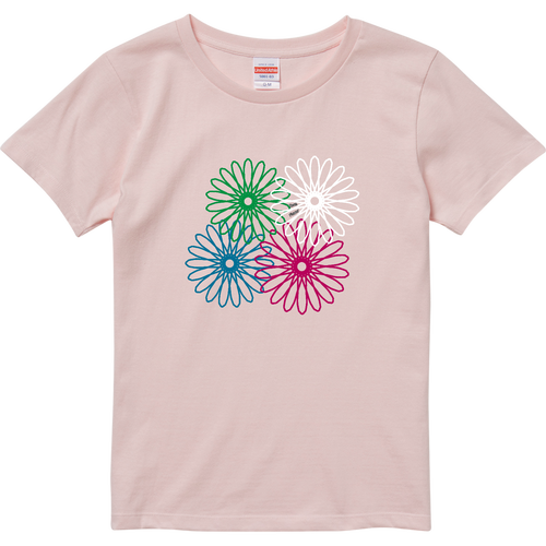 ネオンフラワー ハイクオリティーTシャツ（ガールズ）