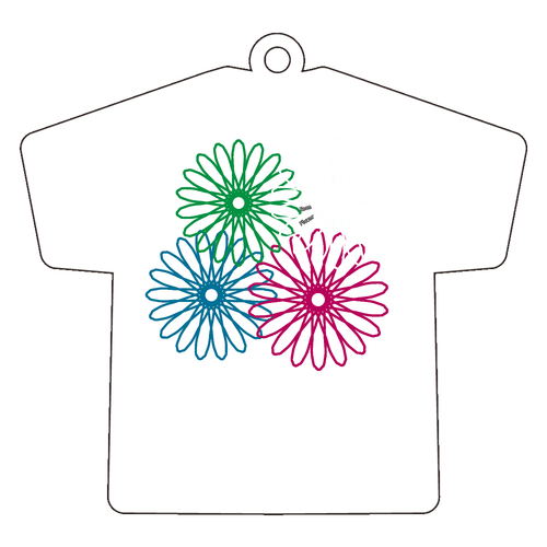 ネオンフラワー アクリルキーホルダー Ｔシャツ型 (6cm)