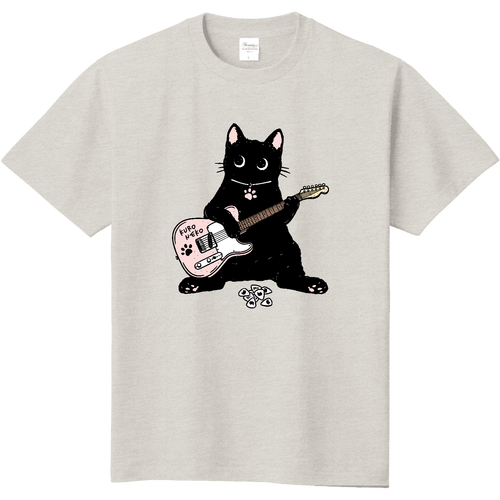 黒猫くん ギター type01 PK 定番Ｔシャツ