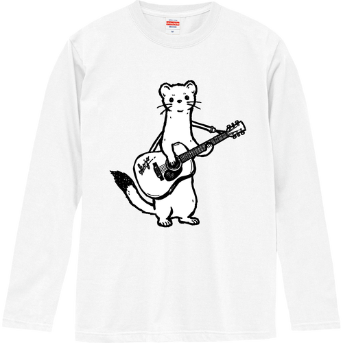 オコジョくん type03 アコースティックギター ロングスリーブTシャツ