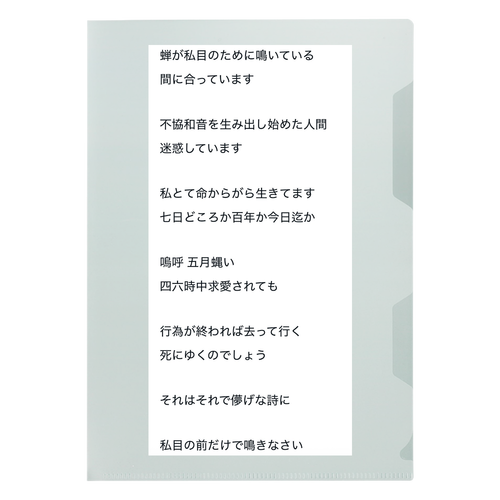 命からがら生きてます A5クリアファイル