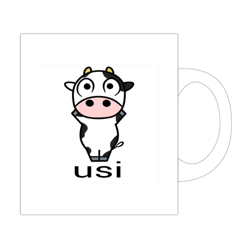 うしのマグカップ1 ワンポイント マグカップ