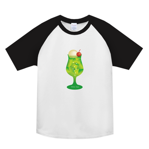 おいしいメロンソーダ・Melon Soda ヘビーウェイトラグランＴシャツ