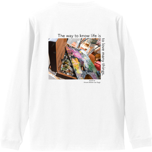 多くのものを愛せよロングシャツ リブ付 ロングスリーブＴシャツ