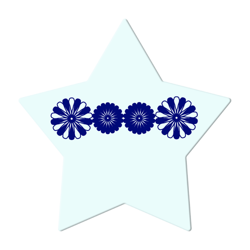 藍花 アクリルコースター 星形