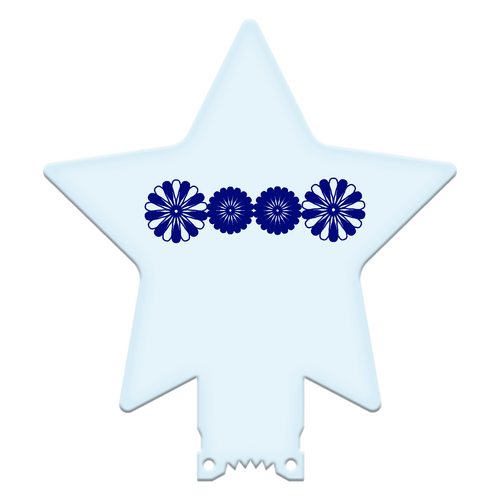 藍花 星型アクリルペンライト