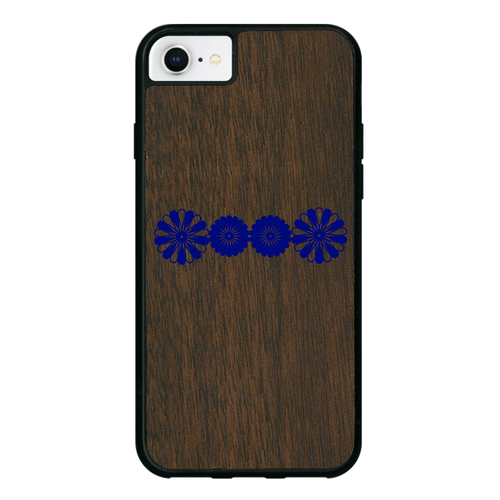藍花 iPhone8 ウッドケース