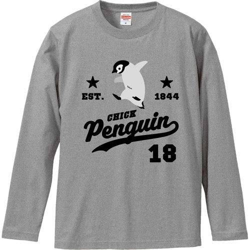 エンペラーペンギンくん（ヒナ） アメカジ type02 ロングスリーブTシャツ