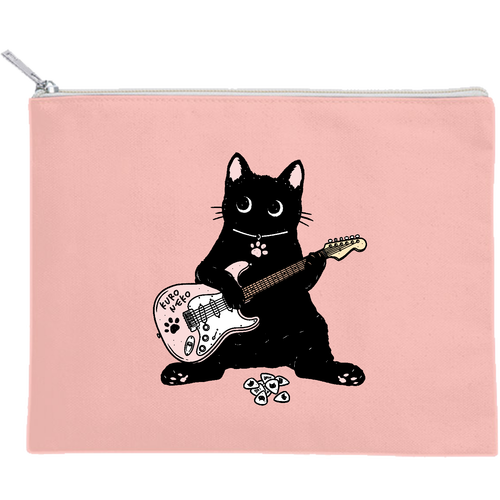 黒猫くん ギター type03 PK Tシャツ｜qroovy - オリラボマーケット