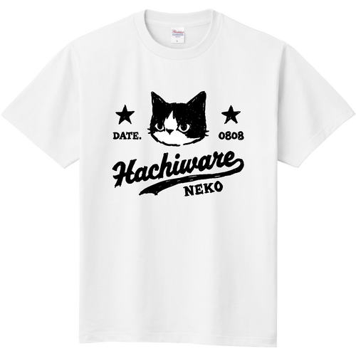 ハチワレ猫くん アメカジ BK 定番Ｔシャツ