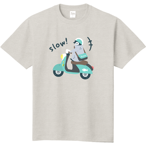 スクーターでお散歩ドライプ エンペラーペンギンくん（ヒナ） type01 定番Ｔシャツ