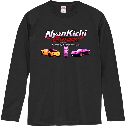 にゃんきちガレージ　公認グッズ ロングスリーブTシャツ