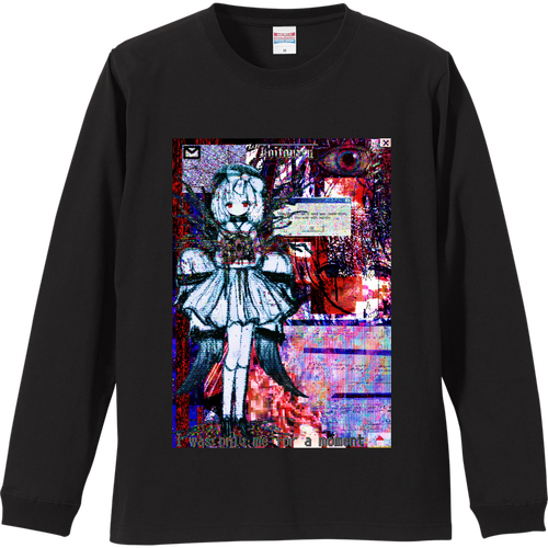 I was only me for a moment リブ付 ロングスリーブＴシャツ