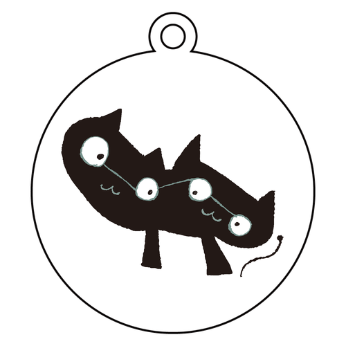 気ににゃる アクリルキーホルダー　丸型 (6cm)