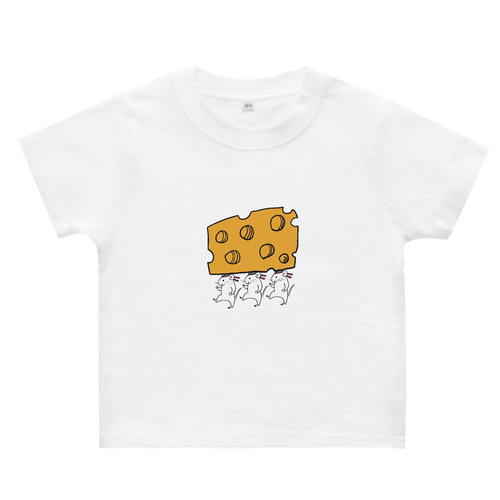 ねずみとチーズ ヘビーウェイトベビーＴシャツ