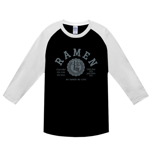 RAMEN・拉麺大好き  2 ヘビーウェイトベースボールＴシャツ