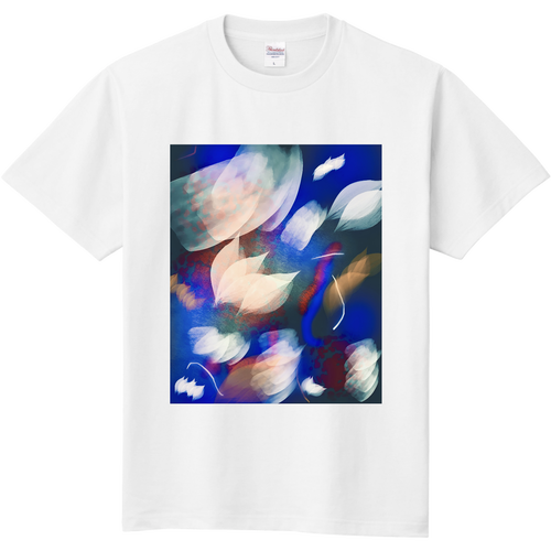 花びらBLUE定番Tシャツの商品購入ページ｜クリエイターのオリジナル
