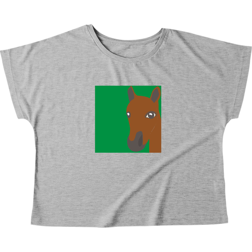 うま ウィメンズ ドルマン Tシャツ