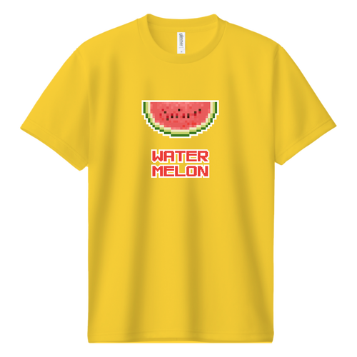 スイカ (ピクセルアート) ドライＴシャツ