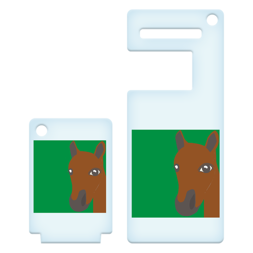 うま アクリルスマホスタンドキーホルダー
