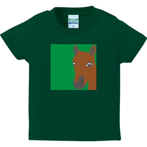 うま ハイクオリティーベビーTシャツ
