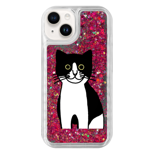 ハチワレちゃん iPhone 14 グリッターケース