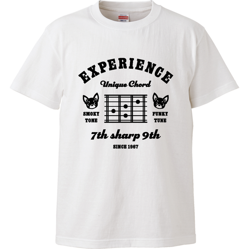 ギターコード 7TH SHARP 9TH チワワ BK ハイクオリティーTシャツ