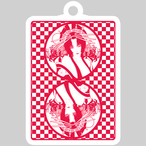 花魁トランプ ダイカットアクリルキーホルダー(6×6cm) ダイカットアクリルキーホルダー(6×6cm)