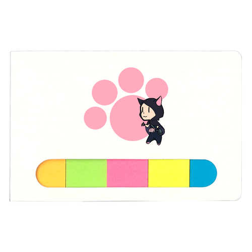 ちびクロ 肉球  ポケット付箋セット(S) ポケット付箋セット(S)