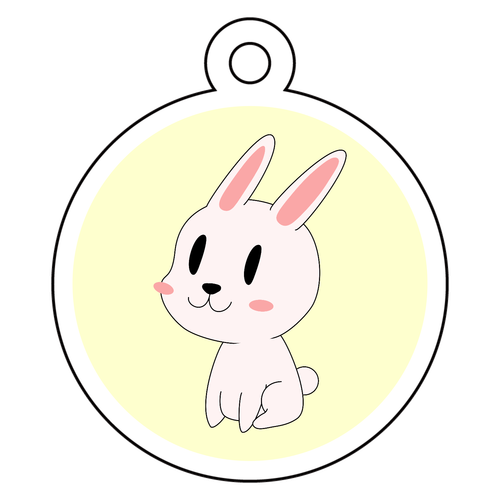 うさぎさん アクリルキーホルダー(両面印刷) 丸型 (4cm) アクリルキーホルダー(両面印刷)　丸型 (4cm)
