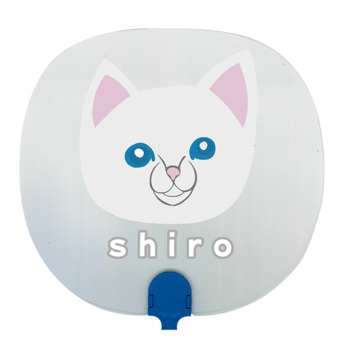 しろねこちゃん 透明うちわ