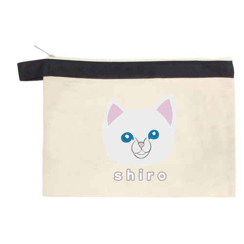しろねこちゃん キャンバスベルトストラップポーチ（M）