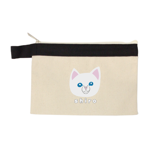 しろねこちゃん キャンバスベルトストラップポーチ（S）