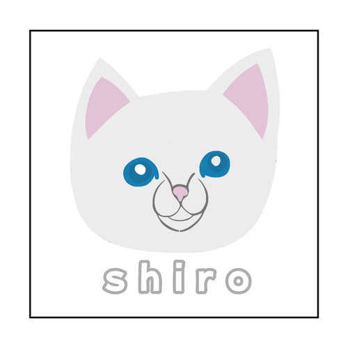 しろねこちゃん 全面プリント コットンWフェイスミニタオル