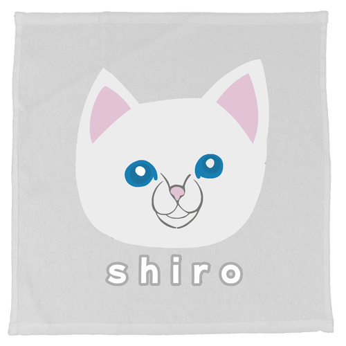 しろねこちゃん 薄手おしぼり