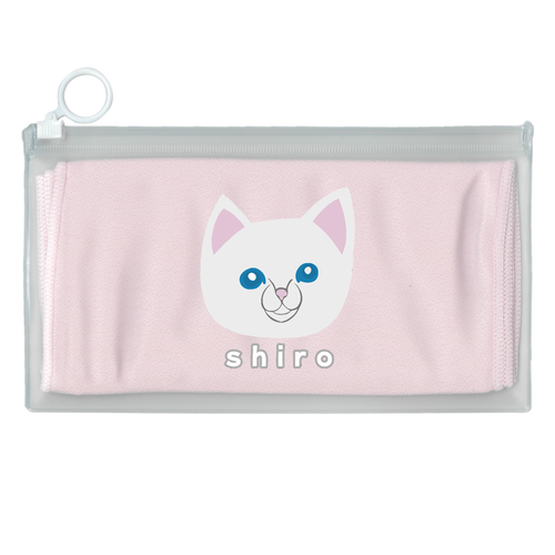 しろねこちゃん 涼感マフラータオル(EVAポーチ付)