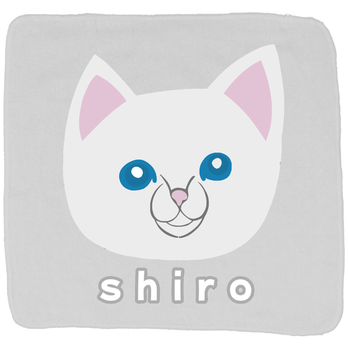 しろねこちゃん オーバロックおしぼり