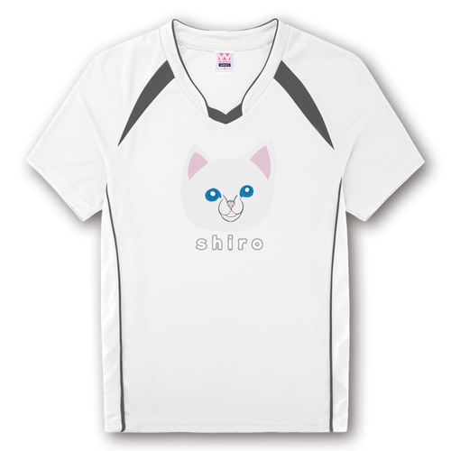 しろねこちゃん ウィメンズバレーボールシャツ