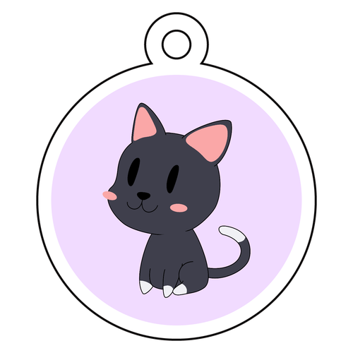 ねこさん  アクリルキーホルダー(両面印刷) 丸型 (4cm) アクリルキーホルダー(両面印刷)　丸型 (4cm)