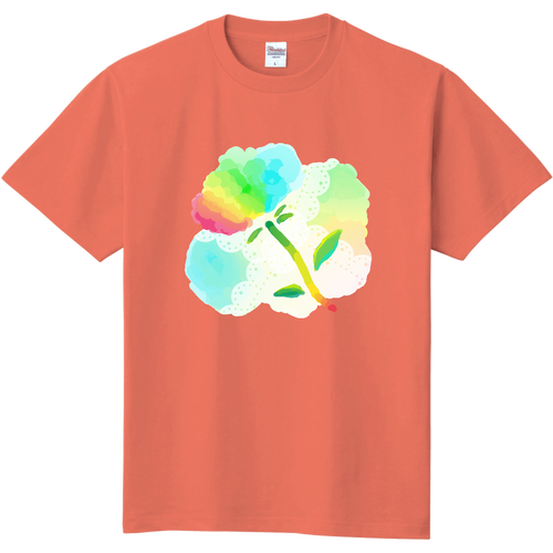 カラフルな花 キッズＴシャツ