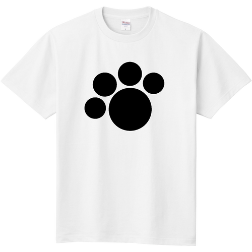 肉球  黒 定番Ｔシャツ 定番Ｔシャツ