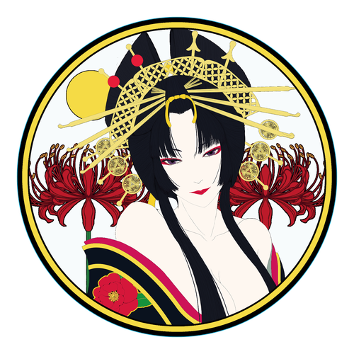 花魁 丸 アクリルコースター（丸）