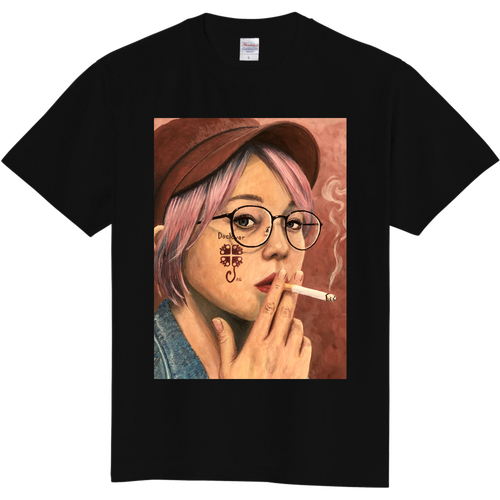Doclover タバコを吸う女　 定番Ｔシャツ