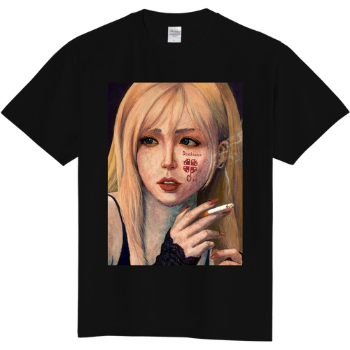 Doclover タバコを吸う女　 定番Ｔシャツ