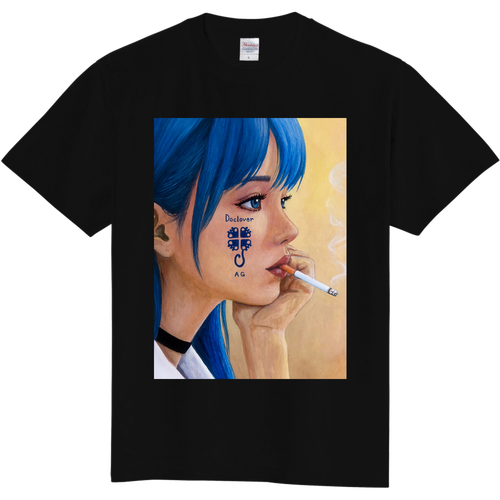 Doclover タバコを吸う女　 定番Ｔシャツ
