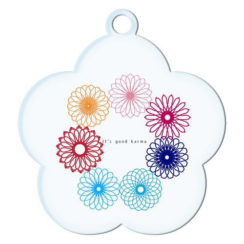 グッドカルマサークルフラワー アクリルキーホルダー花形 (6cm)