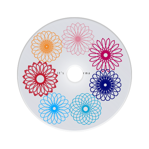 グッドカルマサークルフラワー ミニCDケースキーホルダー