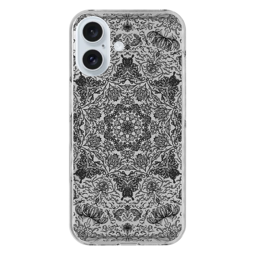 彼岸花と蝶の幾何学模様 iPhone16 (透明)(ハードケース) iPhone16 (透明)(ハードケース)