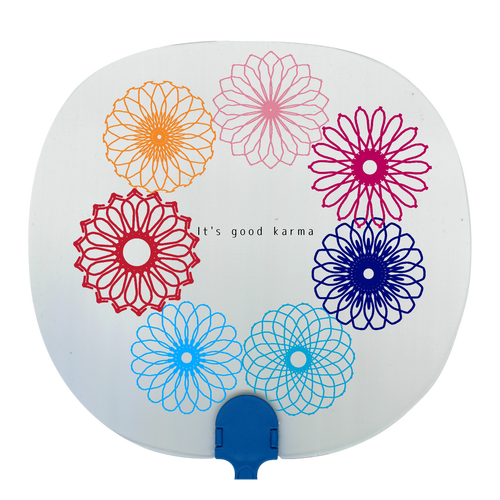 グッドカルマサークルフラワー 透明うちわ
